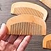 Peach Wood Wooden Comb Anti-Static Comb Close Tooth 2 PCS