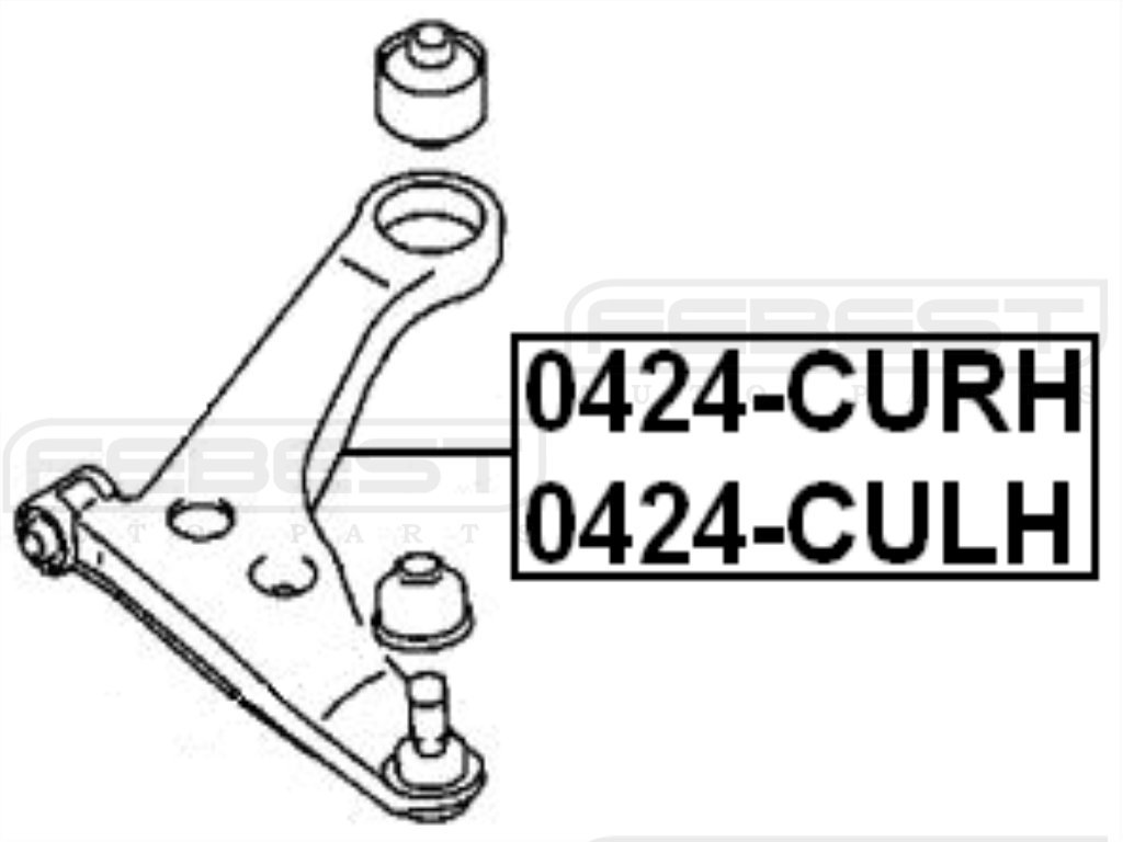 Mr961392 - Right Front Control Arm For Mitsubishi - Febest 