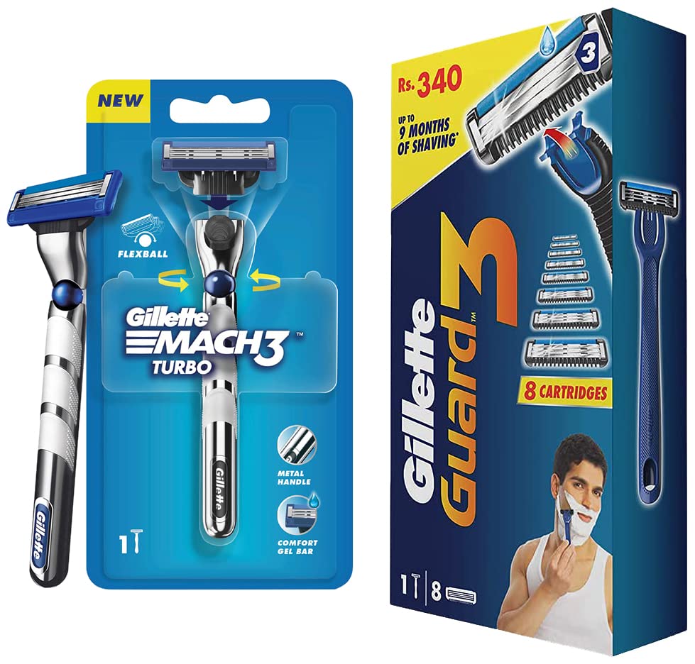 Gillette Mach3 Turbo Men’s Razor with Flexball Technology & Gillette Classic Regular Pre Shave Foam, 418g with 33% Extra Free (B0B9XNB253) Amazon Price History, Amazon Price Tracker