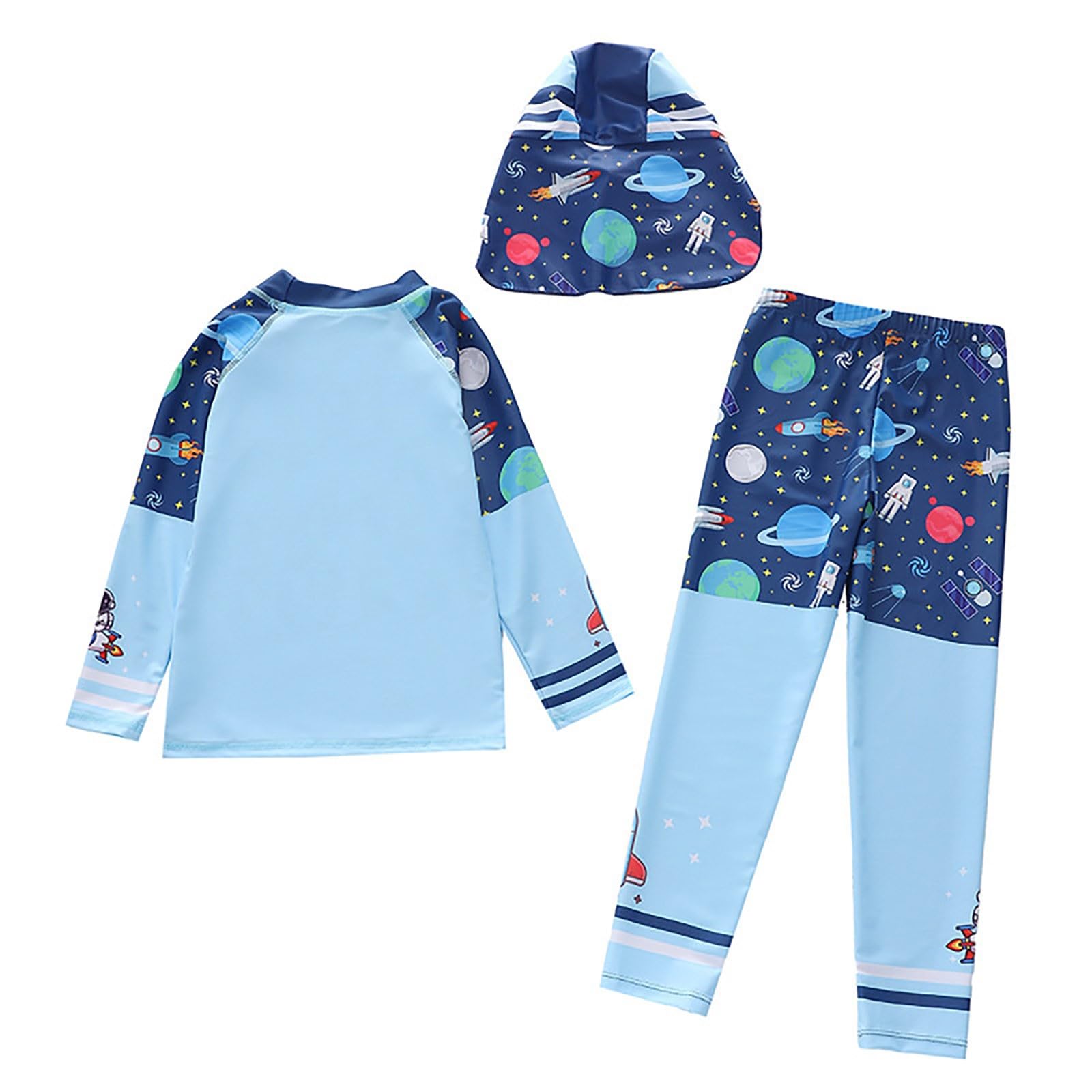 Bañador deportivo para niña, manga larga, protección solar UPF 50+, camiseta de natación y pantalón para playa, piscina y surf