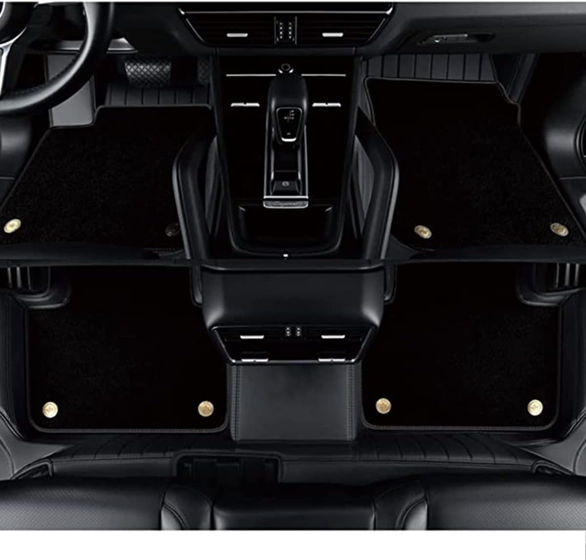 Car Floor Mats for Lamborghini Aventador J Concept 2012, Double Layer Genuine Leather Car Carpet All-inclusive Car Floor Mats Waterproof Floor Mats