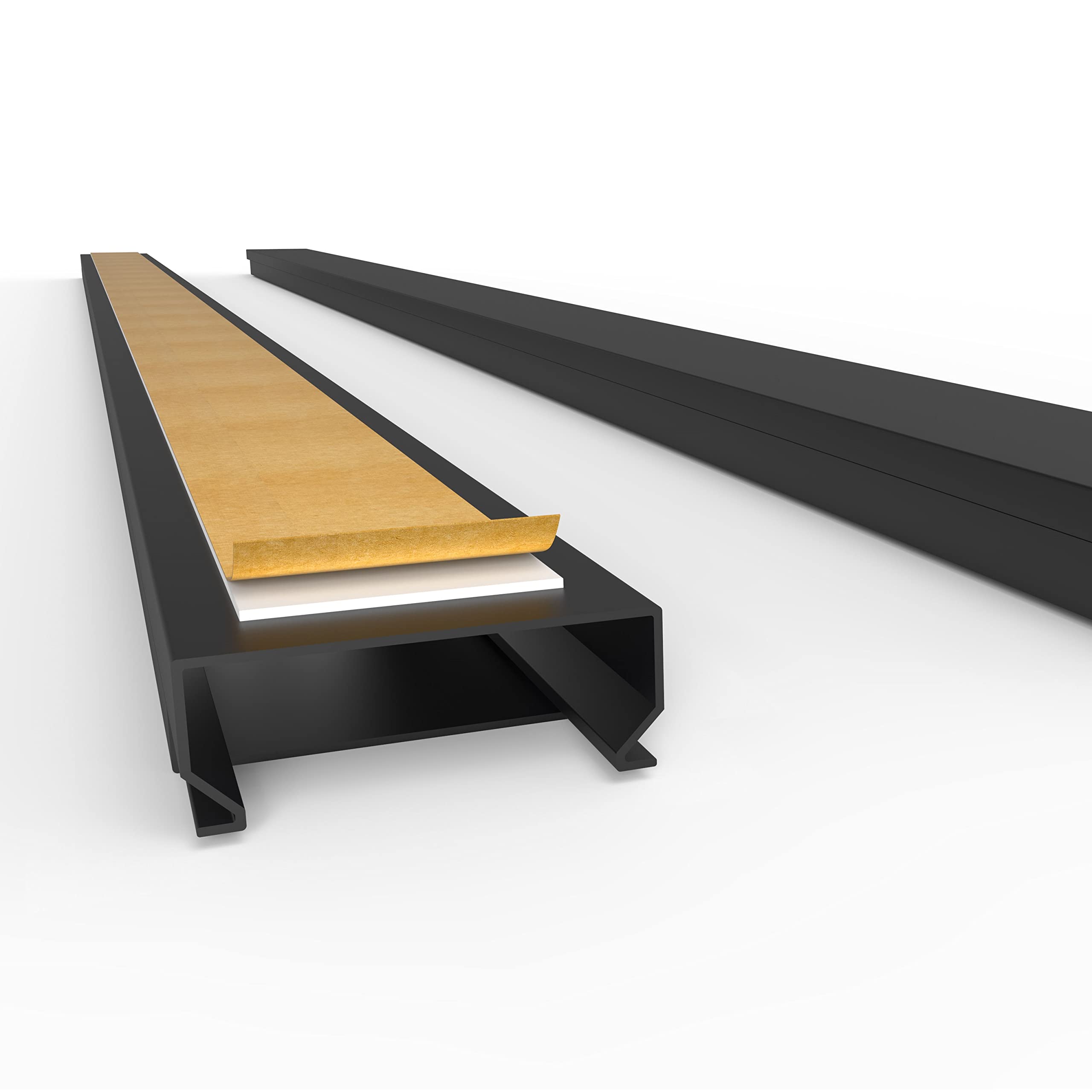Goulotte de câble, 40x16 mm, 10 x 2 m (20 m), Noir, autocollante - Made in Germany, Bureau, Atelier, Cuisine, intérieur et extérieur