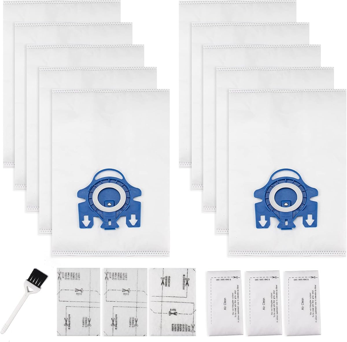 Amazon.com - Improvedhand 10 Packs 3D Airclean Bags Replacement for Miele GN Vacuum Cleaner Bags Fit for Miele Classic C2 C3 S2 S5 S8 S400 Series with Motor Protection Filters, AirClean Filters