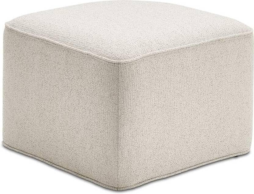 Image of Mango Wood Coffee Table with 4 Stools for Home | Oval Centre Table with Four Seating Stools | Space Saving Patio Tables with 4 Upholstered Puffy Ottoman for (Natural Teak)