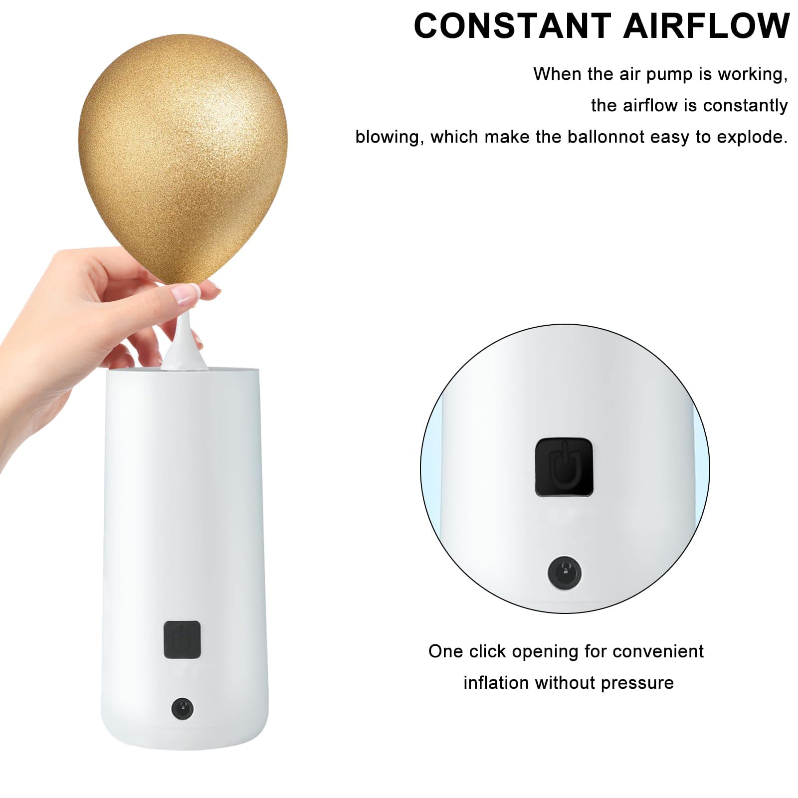 OBEST Pompa Elettrica per Palloncini Silenziosa Gonfia Palloncini Elettrico,Gonfiatore Portatile Della Macchina a Palloncino per Matrimoni Feste Compleanni Decorazioni di Natale