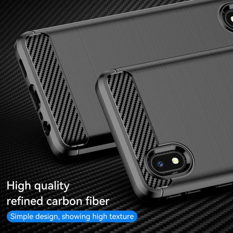 Image of Hybrid Carbon Fiber Back Case for Samsung Galaxy M01 Core / A01 Core (Black)