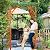 Yaheetech Horticulture Garden Arches 7FT Wood Backdrop Stand Wooden Garden Trellis Arbor Climbing Arbor Arch for Ceremony Planting Garden Patio Greenhouse Decoration Decor