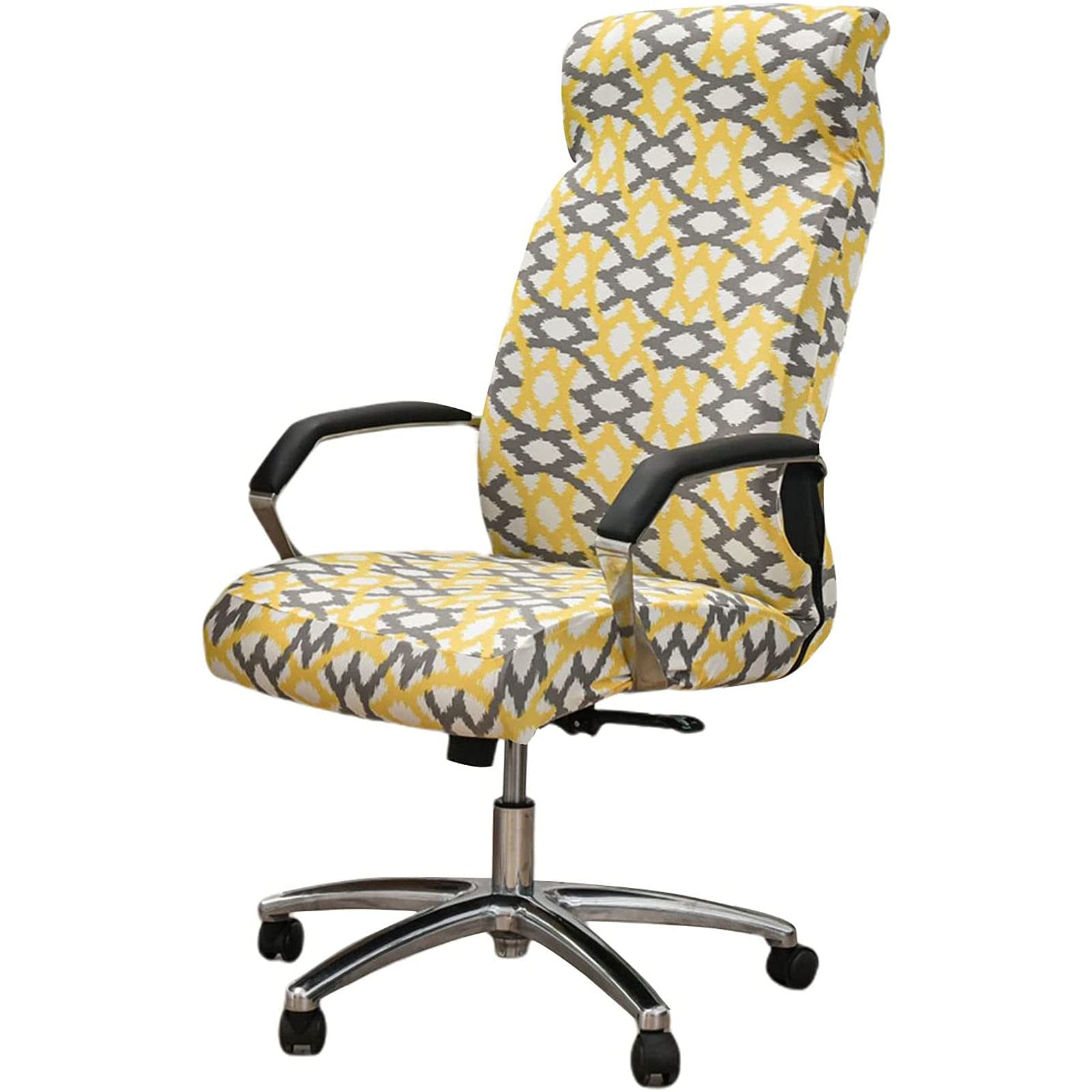 Jhld M Stretch Office Chair Covers, Computer Office Chair Covers Printed Rotating Chair Slipcovers Spandex Desk Chair Covers For Office Chair Rotating Chair-Large
