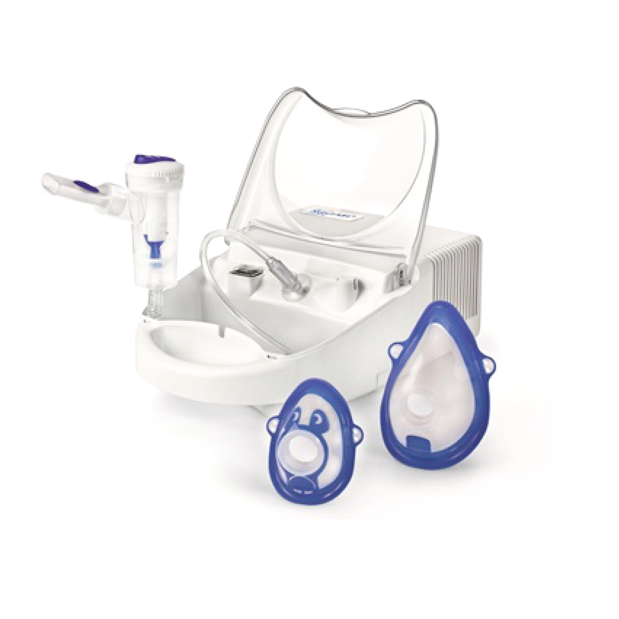 FLAEM Nebulair+ Pneumatik-Kolben-Inhalator, Professionell, Leise, Zwei Inhalationsgeschwindigkeiten, mit RF7 Dual Speed Plus Vernebler für Aerosol-Intensivtherapie