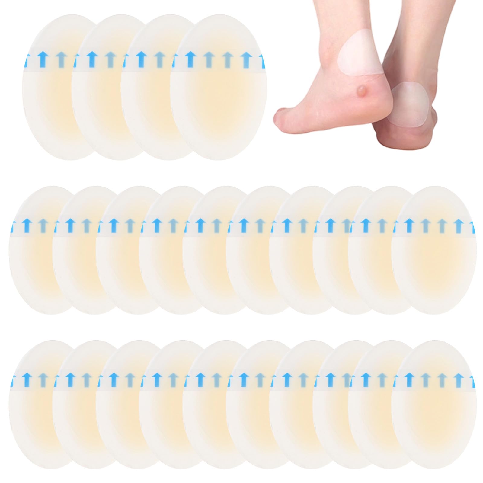 24 Piezas Apósitos Ampollas, Cuidado de Pies Parches, Parches de Prevención de Ampollas, para Protectores de Dedos de Los Pies Dedos y Talones
