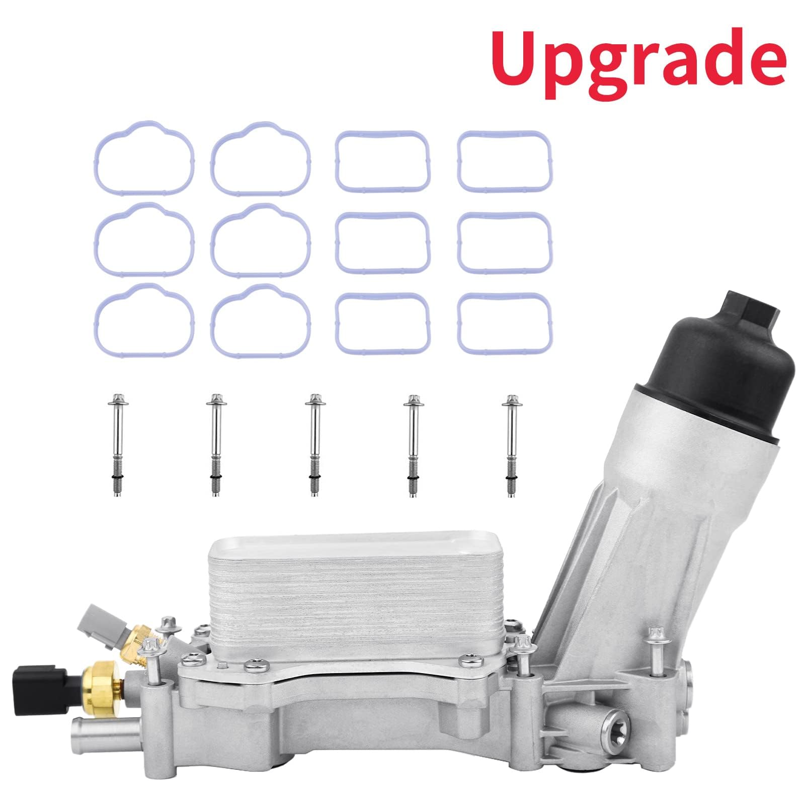 Aluminum Engine Oil Cooler & Filter Housing For Chrysler Dodge Jeep Ram 2011-2016 - Replace Plastic Housing