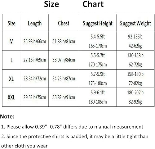 Miniatura 6 de Mens Long Sleeve Compression Padded Protective Shirt Rib Shoulder Elbow Back Chest Protector