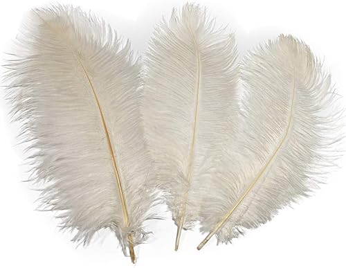 Miniatura 3 de Lampu 10pcs plumas de avestruz 12-14 pulgadas (11.8-13.8 in) Plume Home Wedding Decor (blanco)