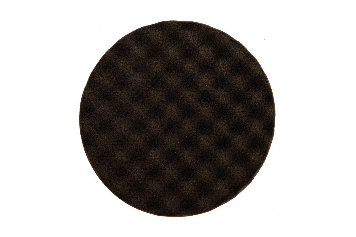 Mirka esponja de espuma para pulir Ø150mm x 25mm / negra ondulada/para trabajos de acabado y pulido/para pulimentos Polarshine / 1 unidad