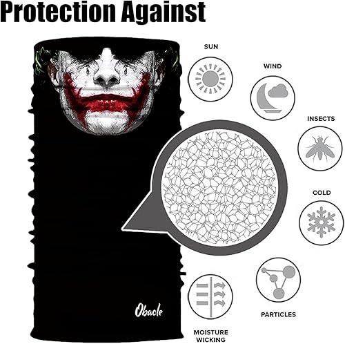 Miniatura 229 de Obacle - Media máscara de calavera, para protección contra el viento, el sol, sin costuras, 3D, para hombres, mujeres, duradera, delgada, Hombres