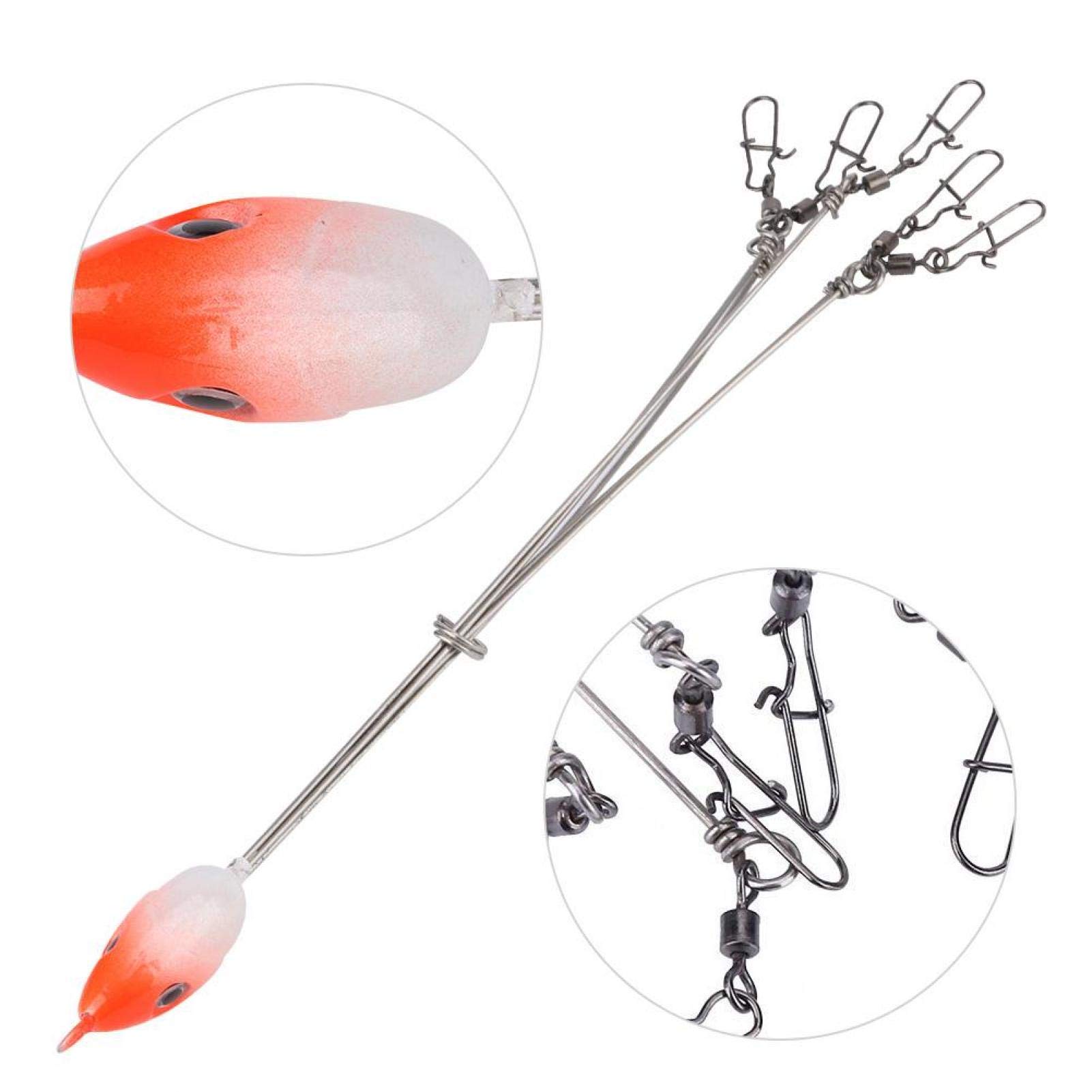 OUKENS Cebo de Paraguas, 5 Brazos Alabama Umbrella Jig Head Aparejo de Pesca Señuelos de Pesca con broches giratorios, Cebo de Plataforma de Paraguas ﻿(1#)
