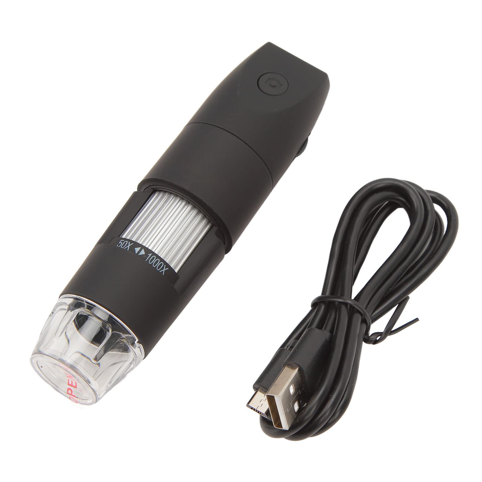 Cyrank Microscopio Digital USB, Microscopio Digital Electrónico De Mano Inalámbrico 50X-1000X 1920x1080P 8 Luces LED Microscopios De Bolsillo De Mano
