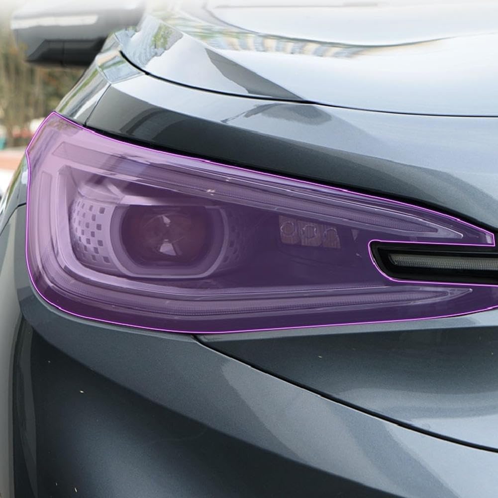 JCAKES Car Exterior PPF Protective Film Headlamp Scratch Protection TPU Transparent Film Smoked Black，for Volkswagen ID.4 X 2020-2023