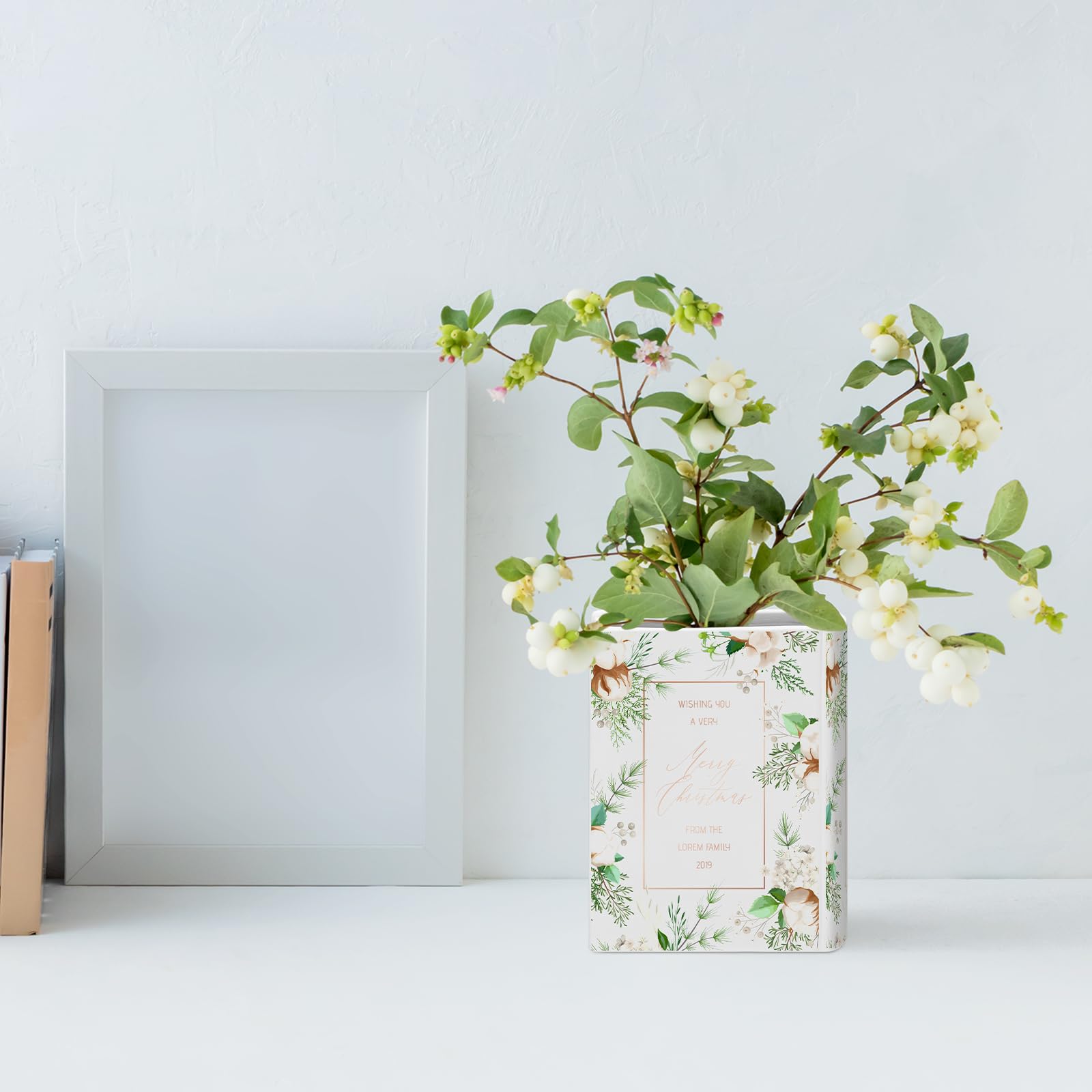 Honeydak 3 x 15 cm große Vase in Buchform, bereit zum Bemalen Ihrer eigenen Keramik