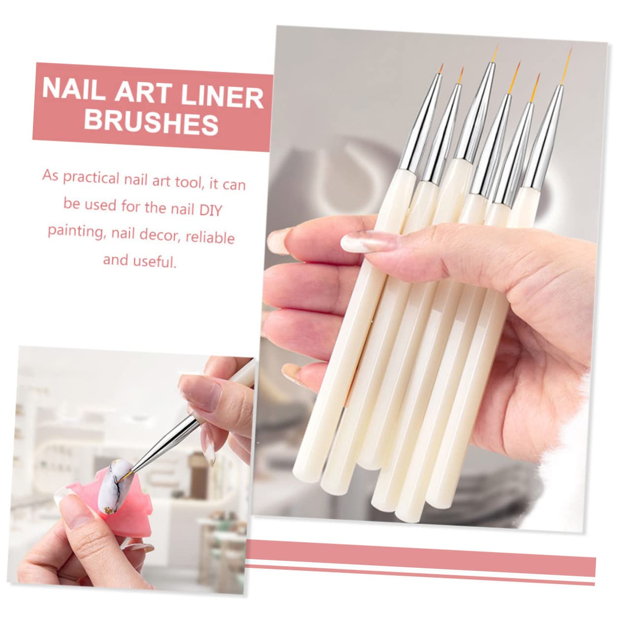 FRCOLOR 18pezzi Pennelli Per Nail Art Pennelli Manicure Per Disegni Unghie Per Nail Art Flessibili e Facili Da Usare Per Creazioni Uniche e Chic