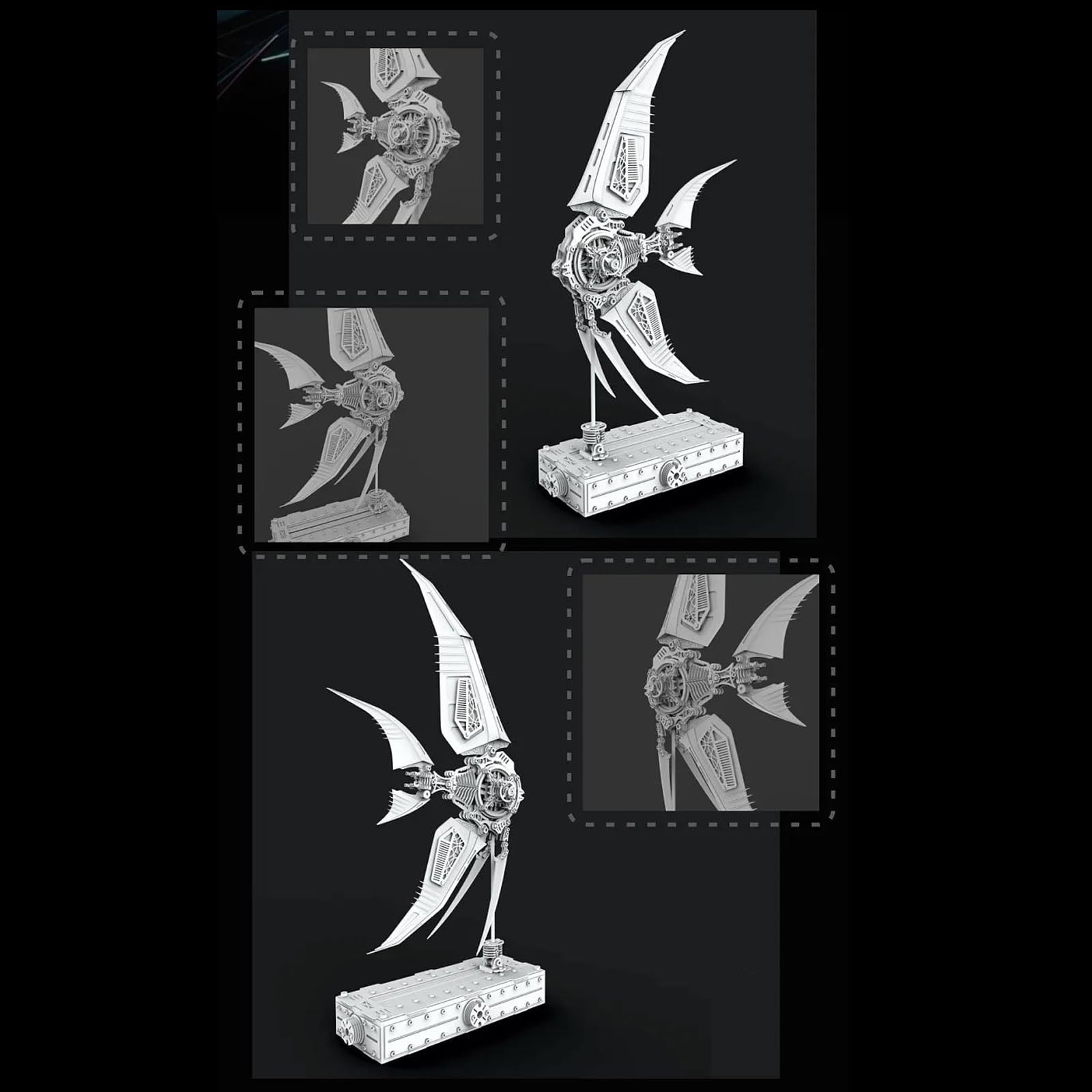 3D Fisch Metal Puzzle Erwachsene mit Licht, Bunte 3D Metall Modellbausatz mit Werkzeug, 3D Puzzle Metall Mechanisch,Desktop Ornament Spielzeug, Geschenke für Erwachsene