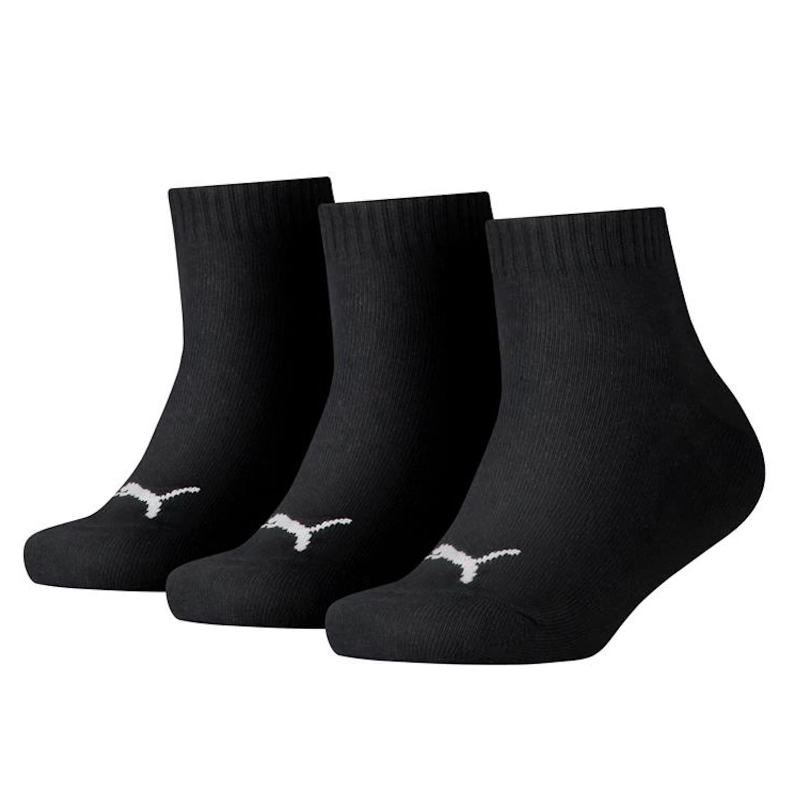 Puma Black 194011001 Uk 9-11.5 Kids Quarter Socks (3 Pair Pack)