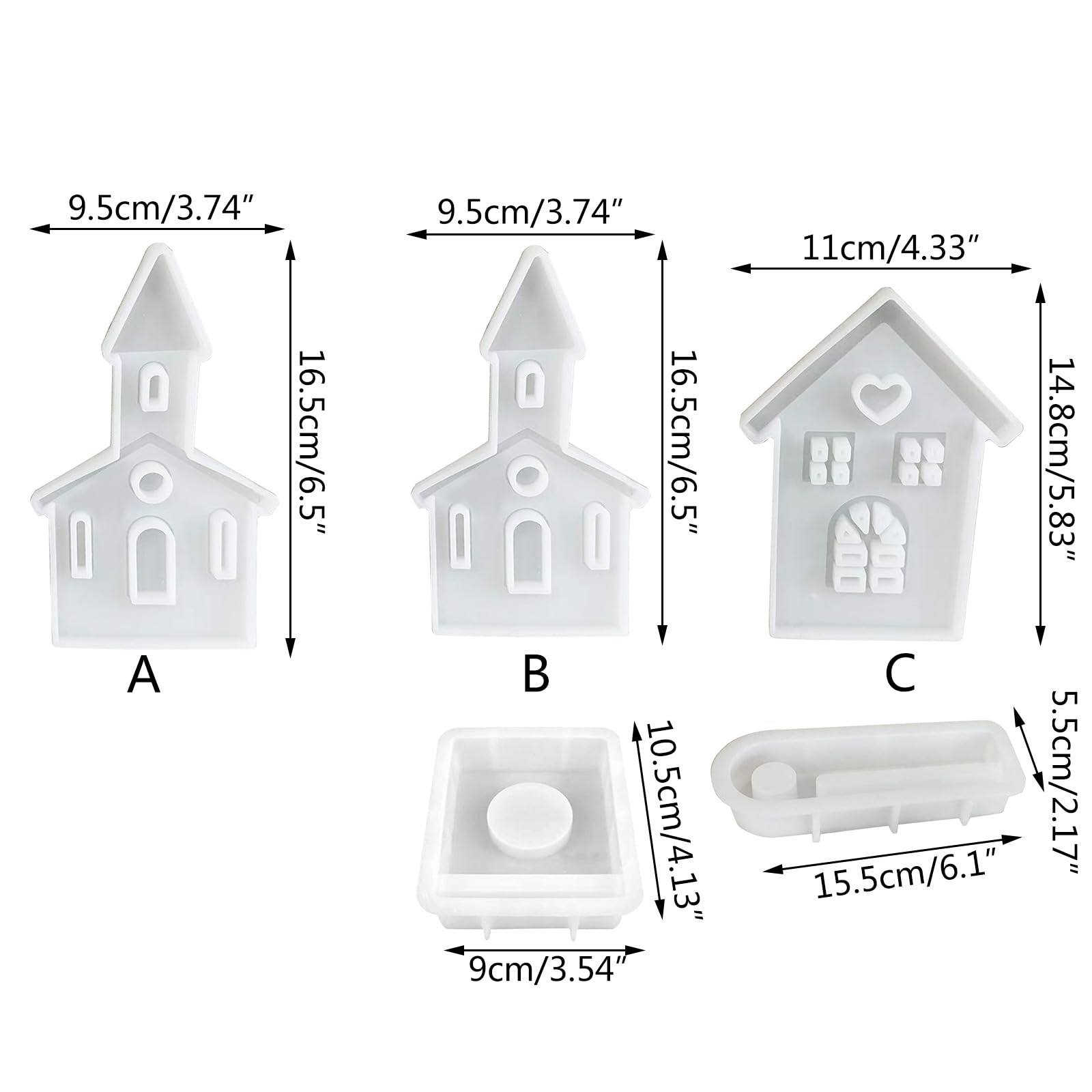 Stampo Silicone Portacandele A Forma Di Castello - Per Resina, Gesso, Candele Fatte A Mano - Foto 10