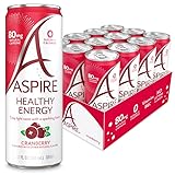 ASPIRE Healthy Energy, Calorie Burning, Zero Calorie, Zero Sugar Drink Cranberry 12-Pack