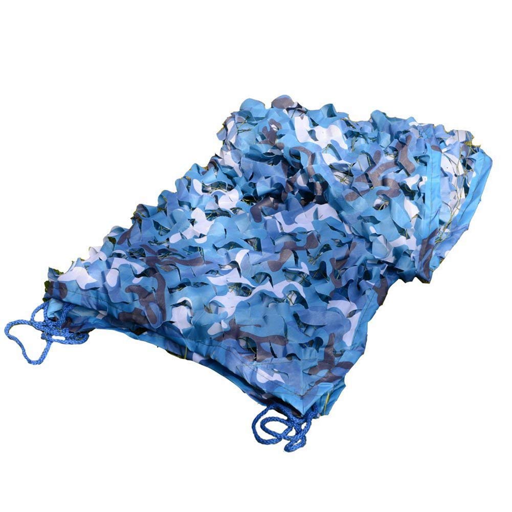 Oudini Blue Bulk Roll Camo Netting, Military Hunting Camouflanet Woodland Army Camping Sun Shelter Tente/Blue/2X3m(6.6X10ft)