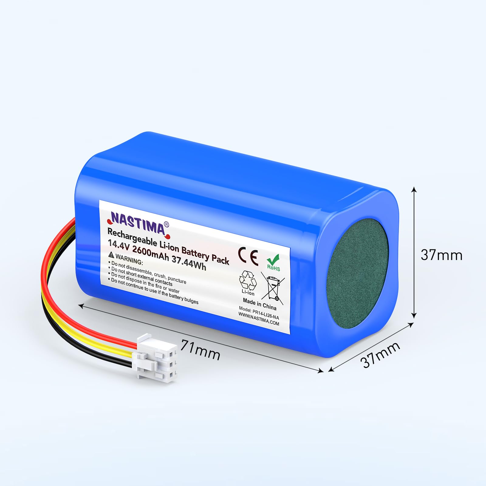 NASTIMA Zastępcza bateria 14,4 V 2600 mAh do Proscenic 800T 820T 820S, bateria litowo-jonowa do serii odkurzaczy PR-800T PR-820T