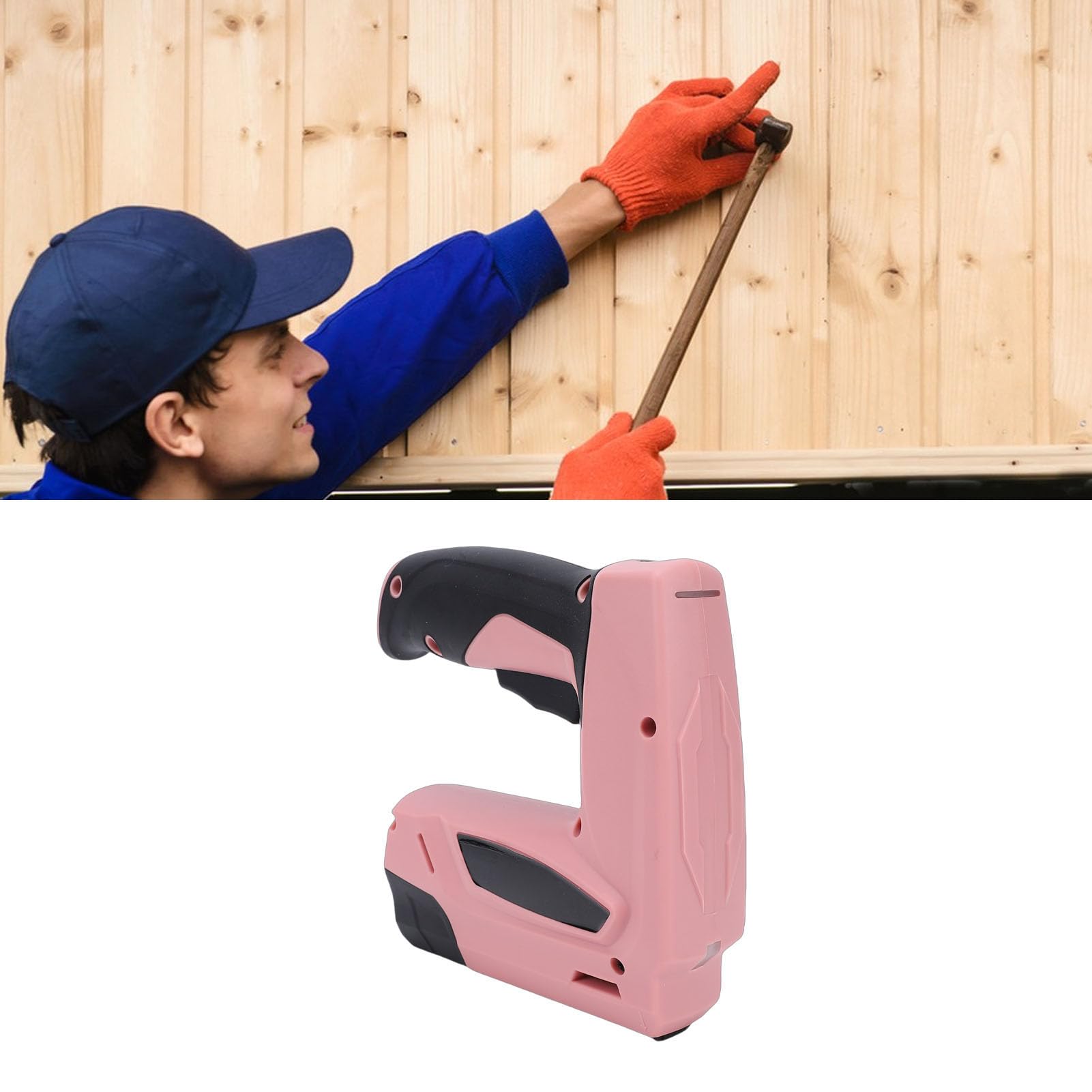 Haofy Elektrische Heftklammer mit U-T-Nägeln und Heftklammerentferner, 2000-mAh-Akku für Holzbearbeitung, Handwerk und Heimdekoration