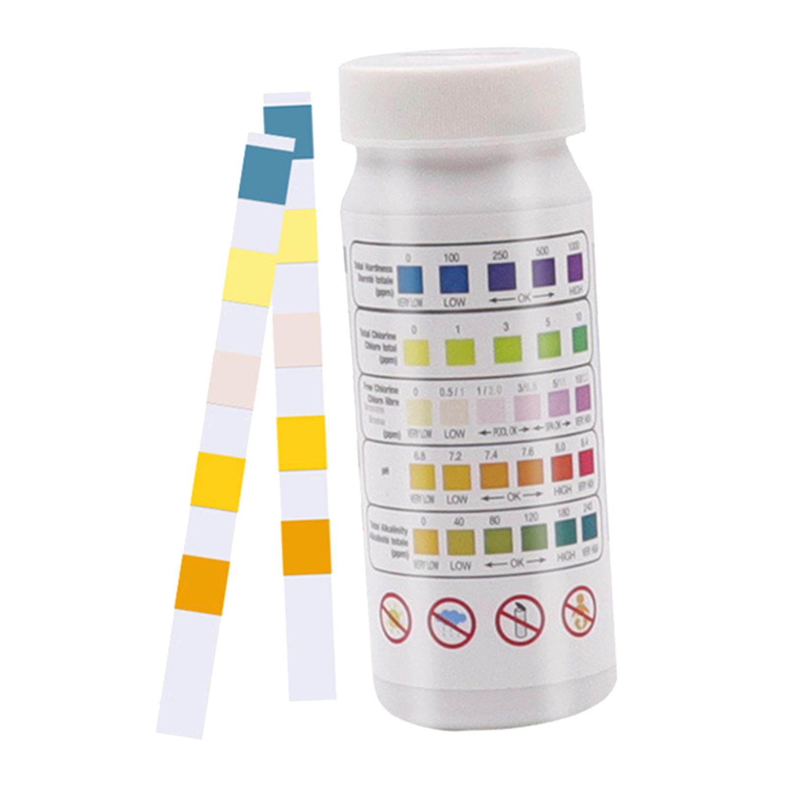 CLUB BOLLYWOOD® Pool Spa Pool Water Quality 4 in 1 Test Strip Alkalinity Hardness PH Tester|Home & Garden | Yard Garden & Outdoor Living | Pools & Spas |1 Bottle Water Quality Test Paper (50 Pieces)-picture-20