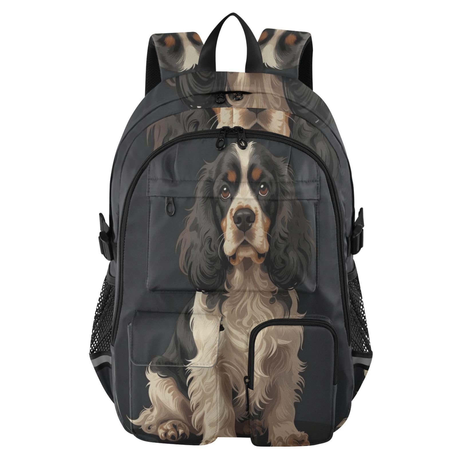 Zaini per computer portatile, borsa da lavoro universitaria con cane, 44,5 cm