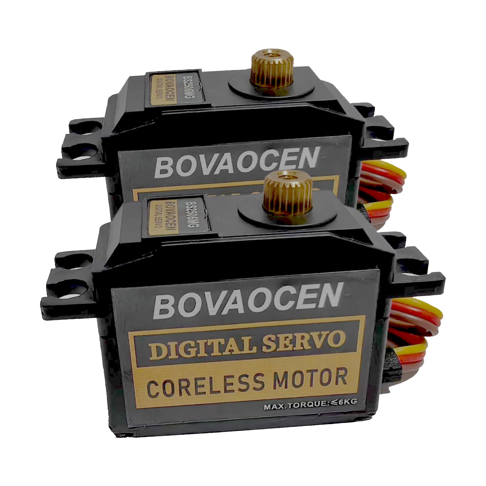 2 piezas BS2506MG 25g RC Modelo Digital Metal Gear Servo de alta velocidad, alto par, motor sin núcleo, rodamiento de bolas dual, conector JR (1 par BS2506MG)
