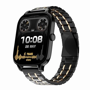 Vibez Majestic Luxury Smartwatch for Women & Men - Stainless Steel Strap, 1.83" Display, High Resolution, 60 Sports Modes,100+ Watch Faces, Long Battery & BT Calling Smart Watch for Women & Men - image, photos
