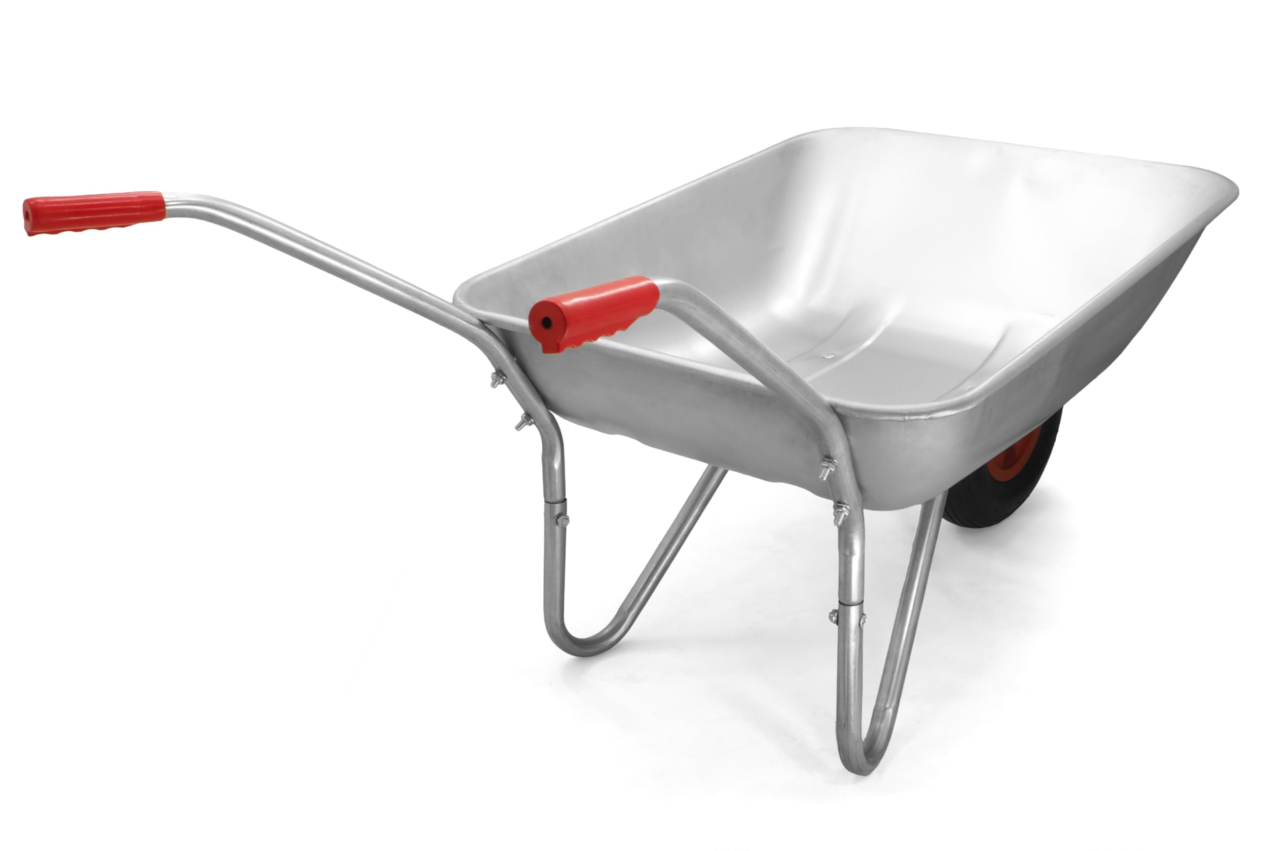 Brouette de jardin - Brouette galvanisée légère de 80L, capacité de charge jusqu'à 130 kg pour le jardin et les travaux