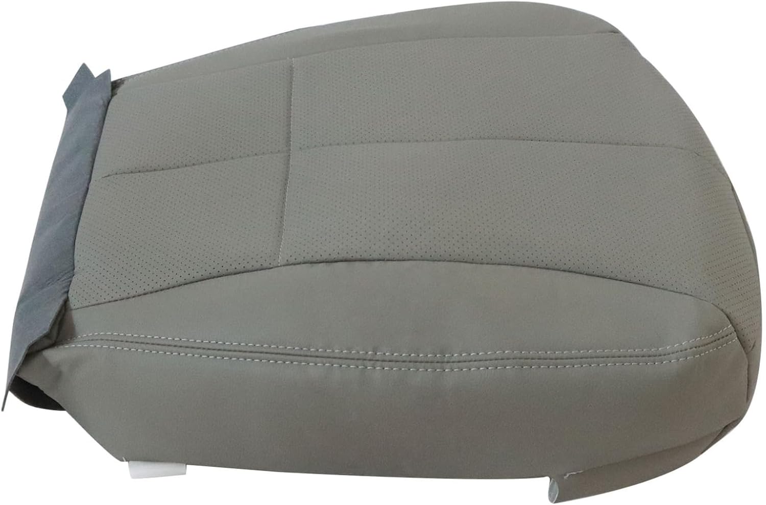NLQR Gray Perforated Front Driver and Passenger Bottom Replacement Microfiber Leather Seat Covers Compatible with Subaru Forester 2009 2010 2011 2012 2013