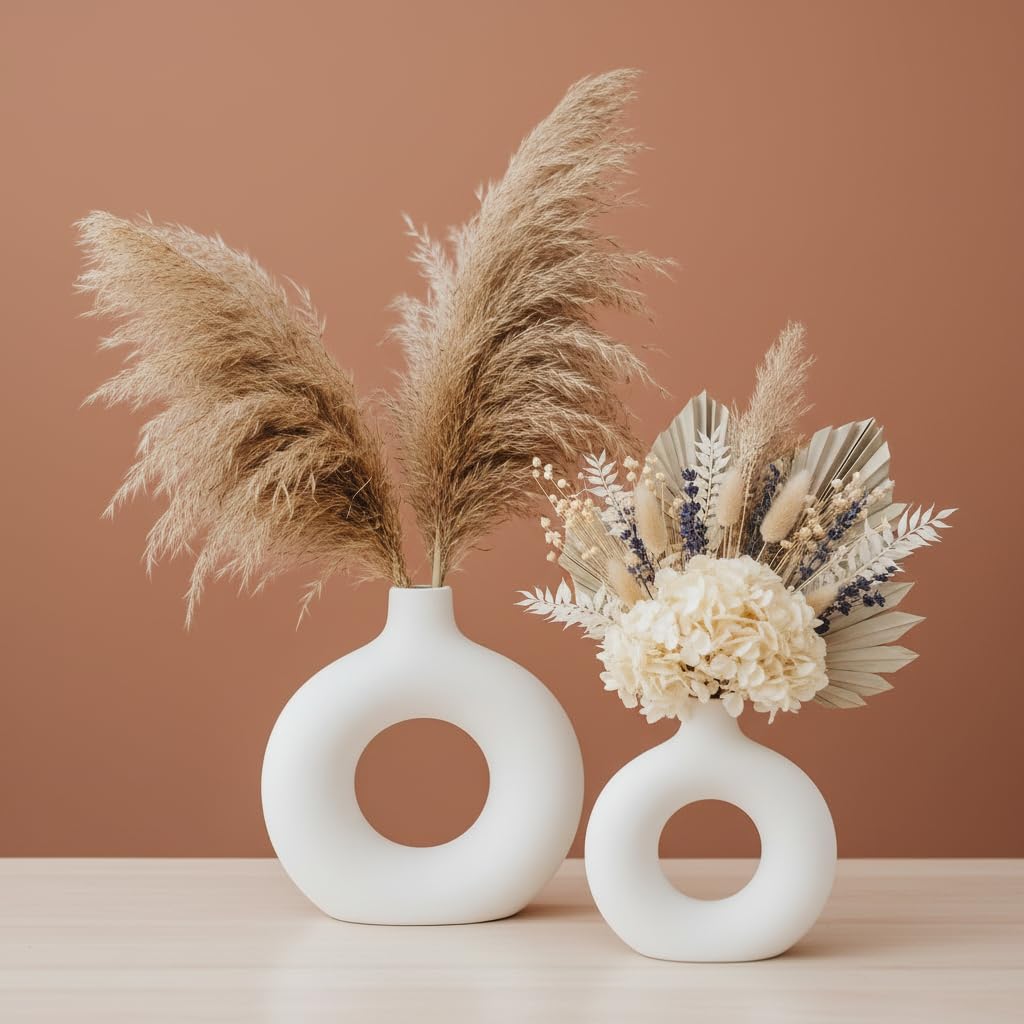 PUREZENTO Ring Donut Vases - Set of 2 -12
