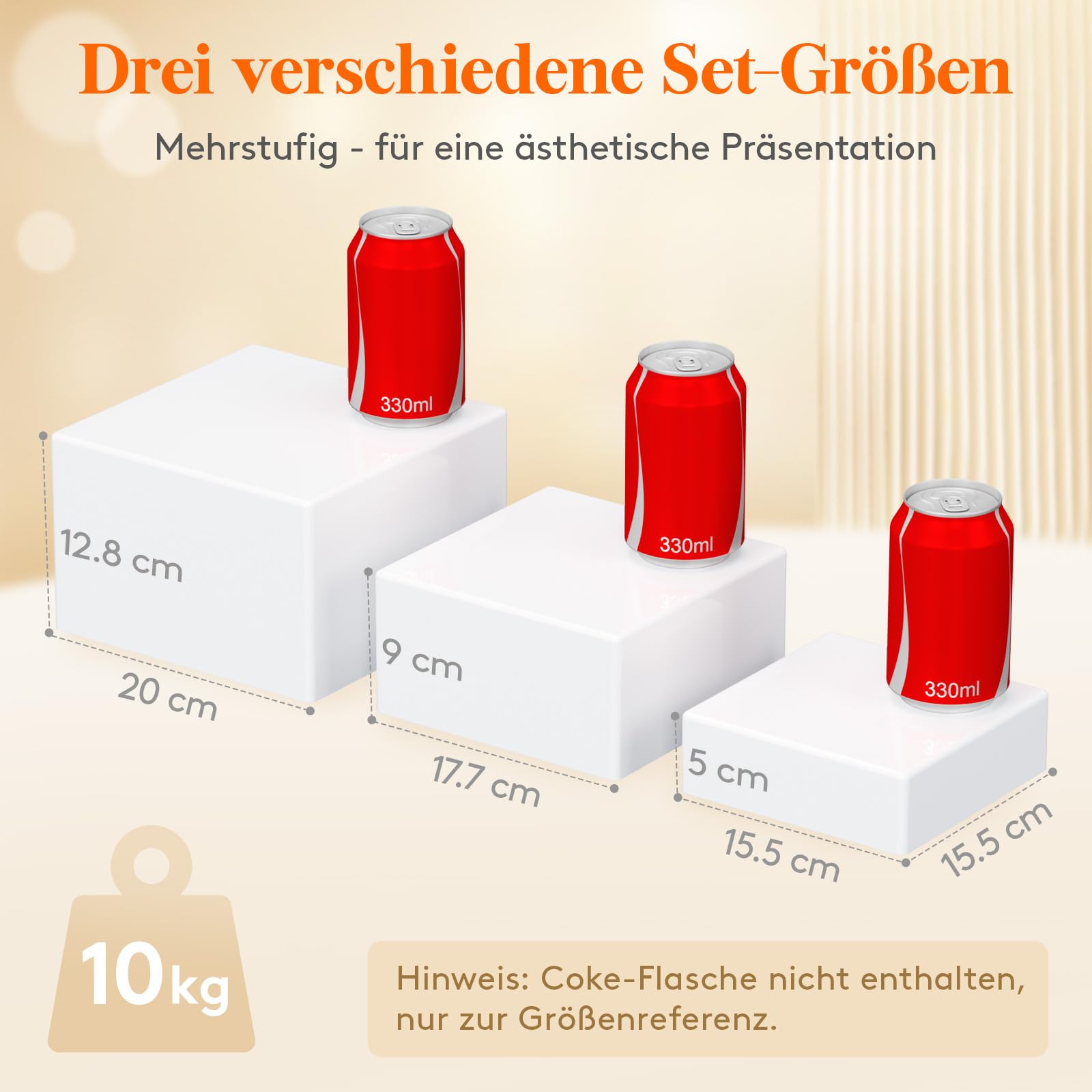Lifewit Buffet Ständer bis zu 20 cm/8", 3 Stück Kunststoff Display Ständer für Cupcake Dessert Torte Getränke Skulpturen, Catering Zubehör Aufsteller Erhöhungen für Candy Bar, Buffet Hochzeit Party