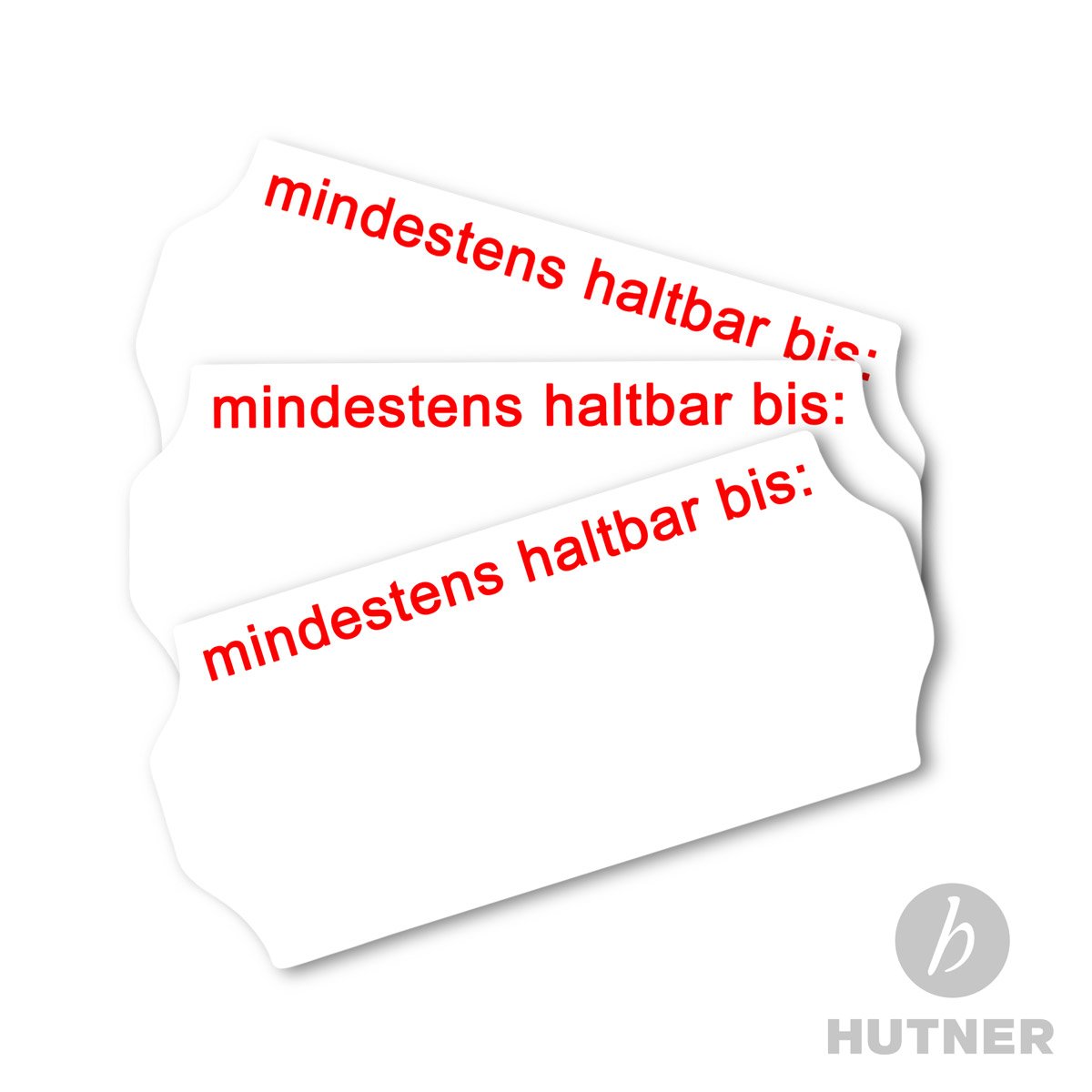 30 Rollen Preisetiketten 26x12 weiss permanent Aufdruck: mindestens haltbar bis | 45.000 Etiketten | Preisauszeichner Etiketten | HUTNER
