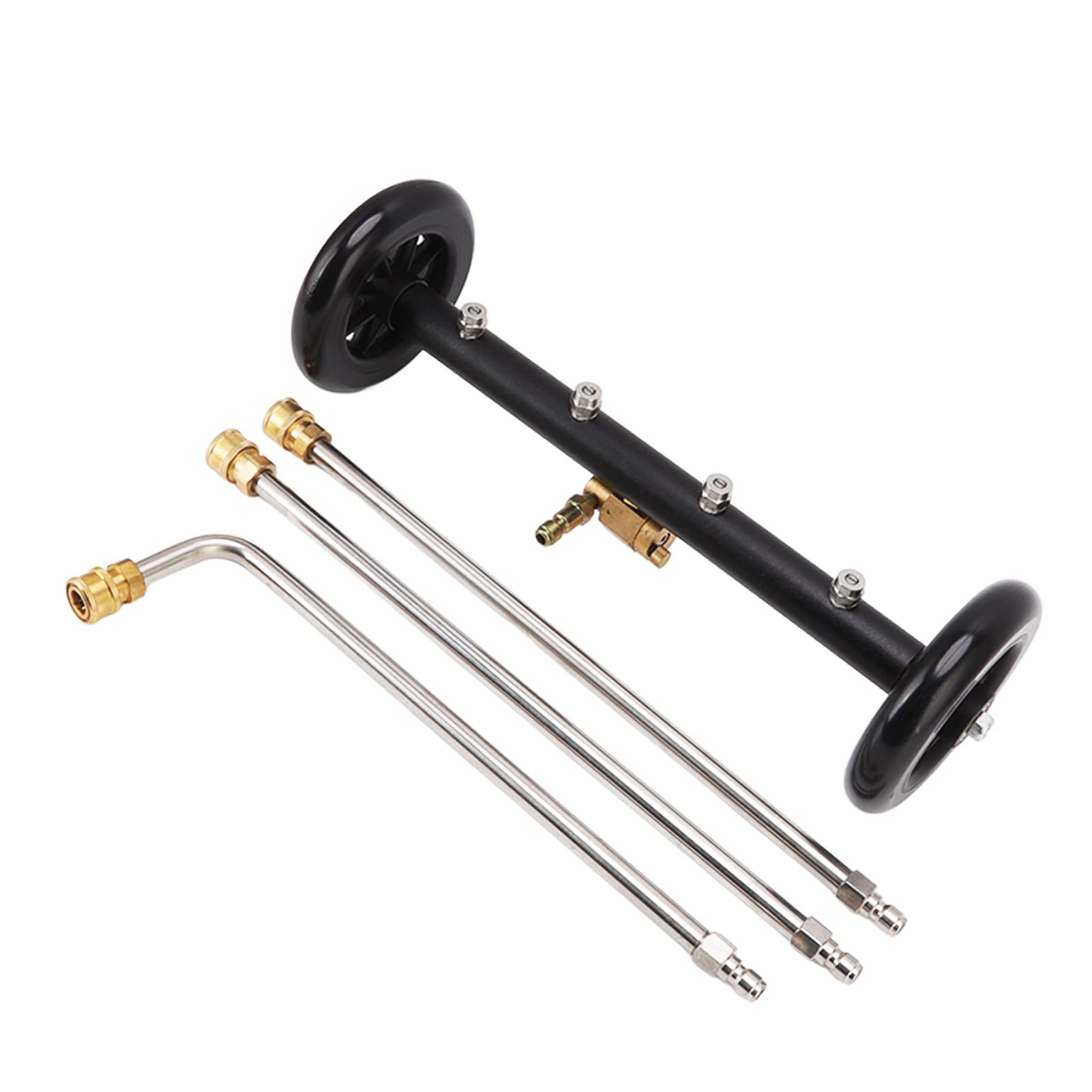 Generic Limpiador de Chasis de 16 Pulgadas, Color Negro, para una Limpieza Eficaz del Chasis del Vehículo con Boquillas de Acero Inoxidable y Alta Presión
