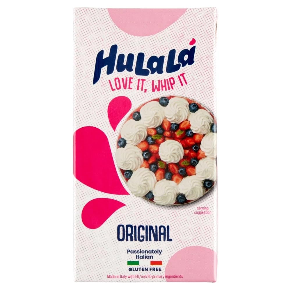 Hulalà Original pflanzliche Schlagcreme UHT 12×500 ml (6 L) aufschlagbar standfest glutenfrei laktosefrei Profi-Qualität