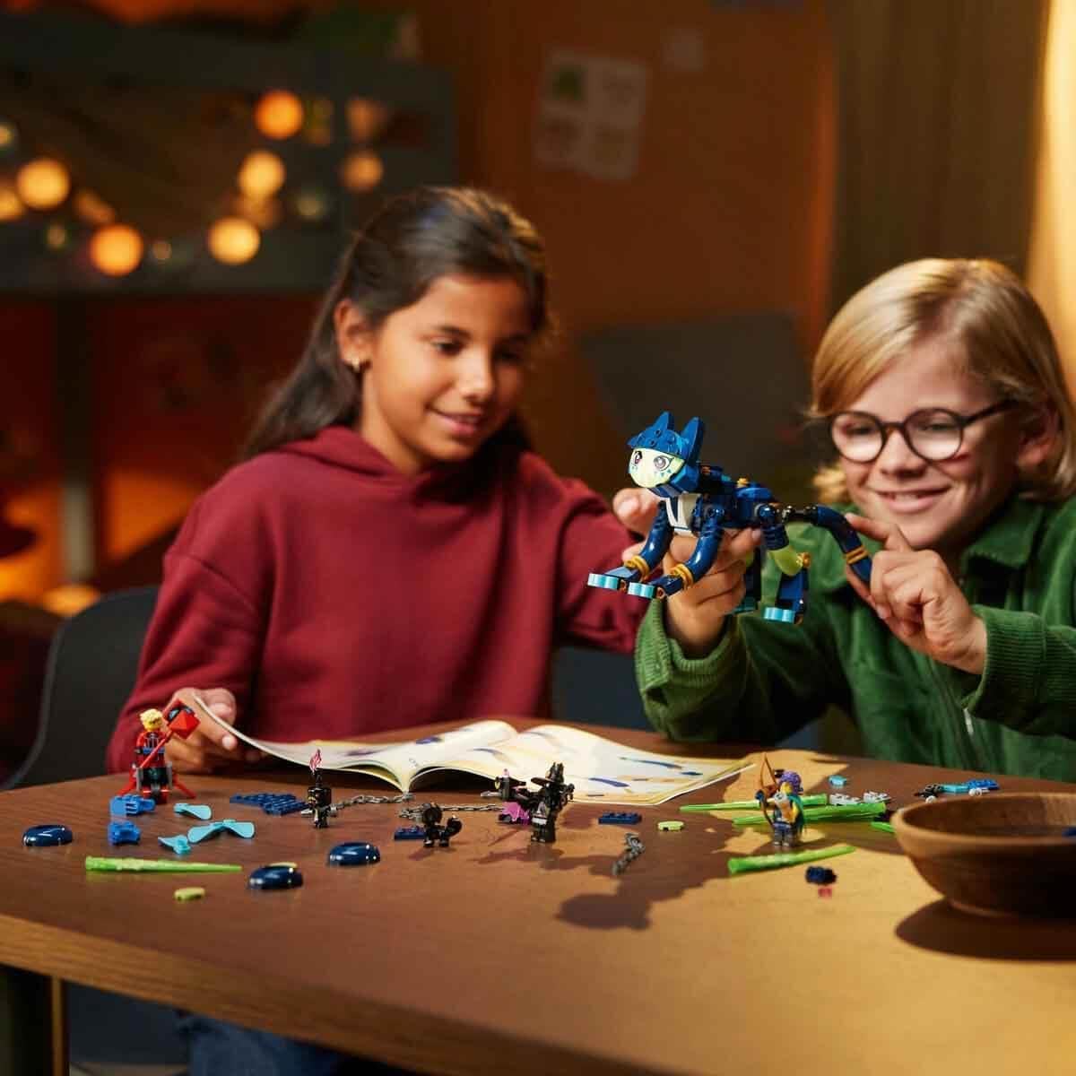LEGO 71476 DREAMZzz Zoey und die Katzeneule Zian, Katzenpfau, 3 Minifiguren
