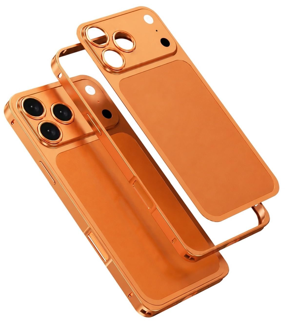 Buy 2 FREE 3 For iPhone 13 |Convert to 17 pro /17 Pro Max Style Premium Back Glass Wireless Charge Converter Cover Magnetic Case For iPhone 13 |Convert to 17 pro /17 Pro Max (Orange) Buy 2 FREE 3-image-25