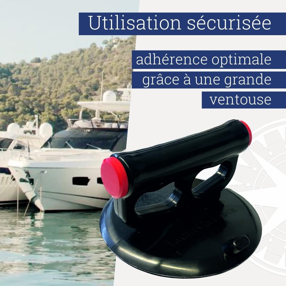 YachtGrabber – Ventouse innovante, Flottante et utilisable d'une Seule Main pour Tous Les travaux Autour du Bateau