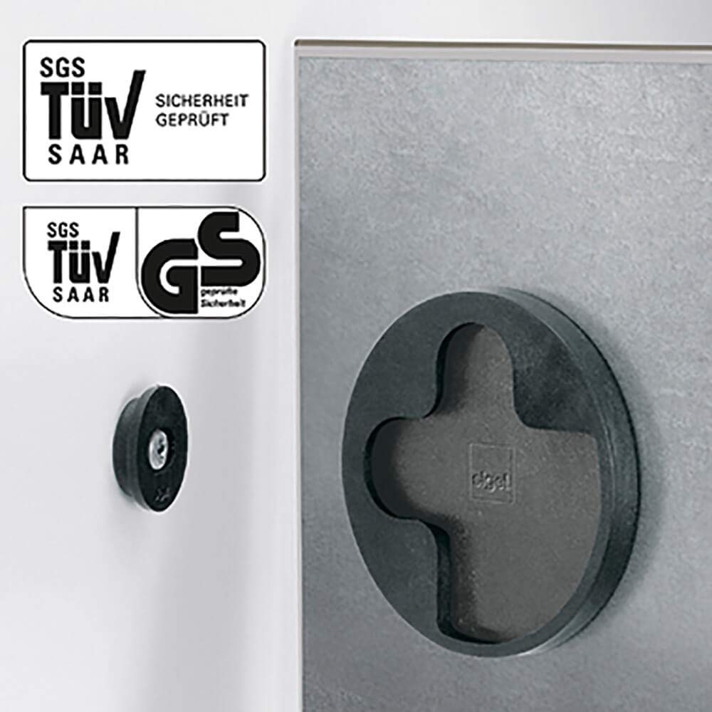 SIGEL GL120 Premium Glas-Magnettafel 60 x 40 cm schwarz hochglänzend, SGS geprüft, einfache Montage, incl. 3 starke Magnete, für Büro & Küche, Artverum