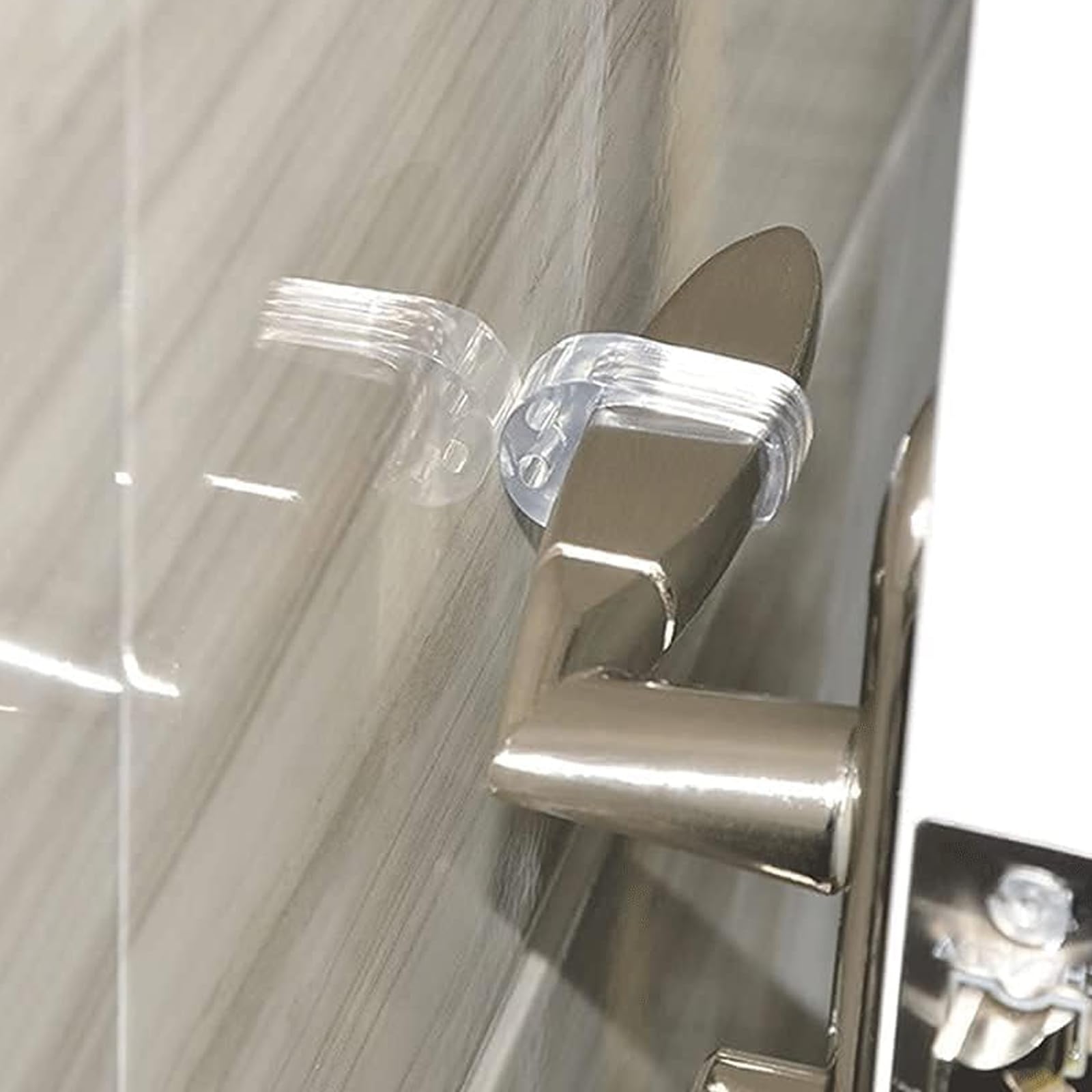 Door Handle Bumper,6 PCS PVC Door Handle Bumpers Guard Transparent Door Stopper Wall Protectors to Buffer Walls and Stop Wall Damage - Image 4