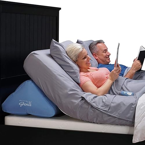 Contour Mattress Genie - Cuña inflable para cama  Tamaño Queen, portátil, convierte cualquier cama en una cama ajustable, alternativa de alquiler de