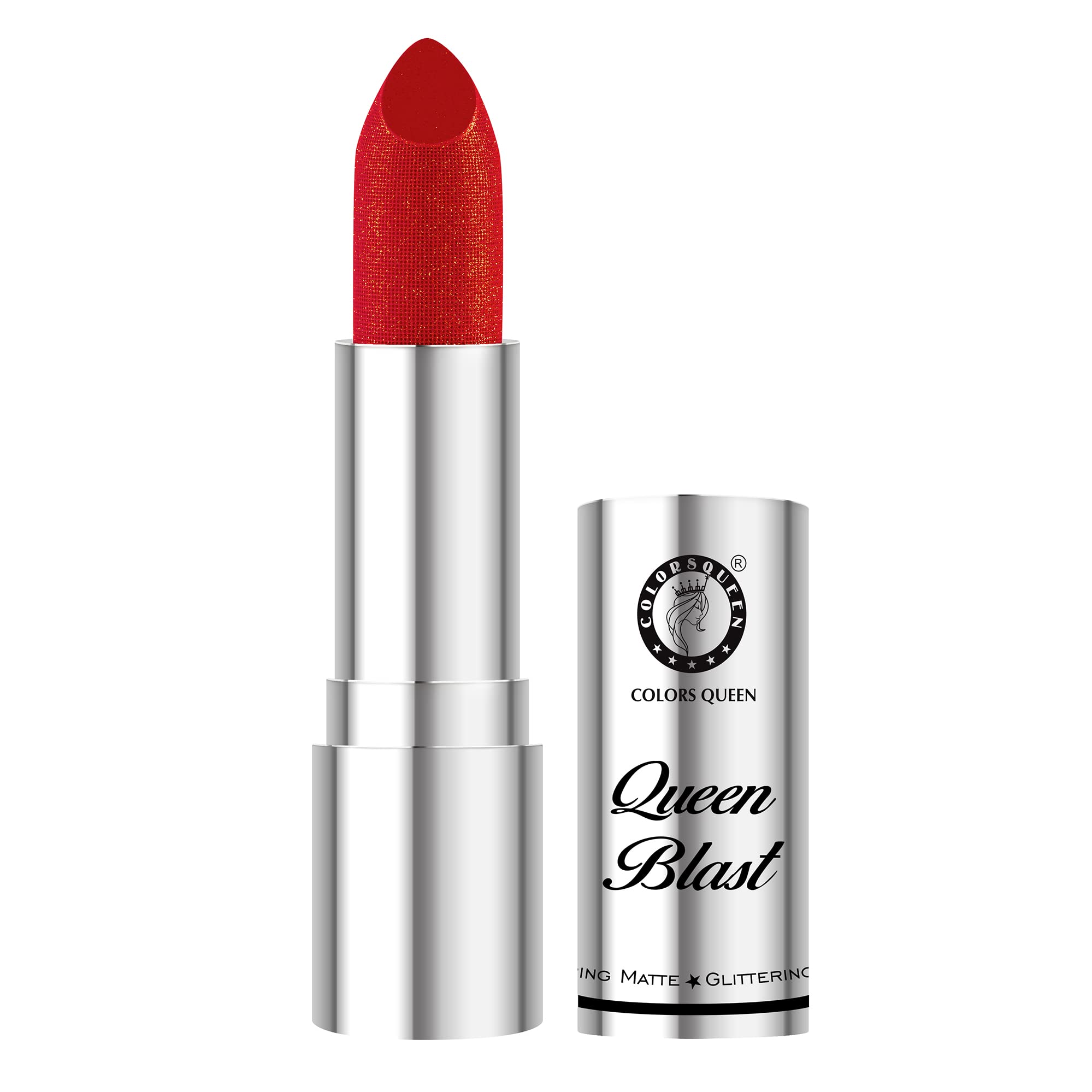 Colors Queen Queen Blast Shimmer Glitter Lipstick (09 - True Red)