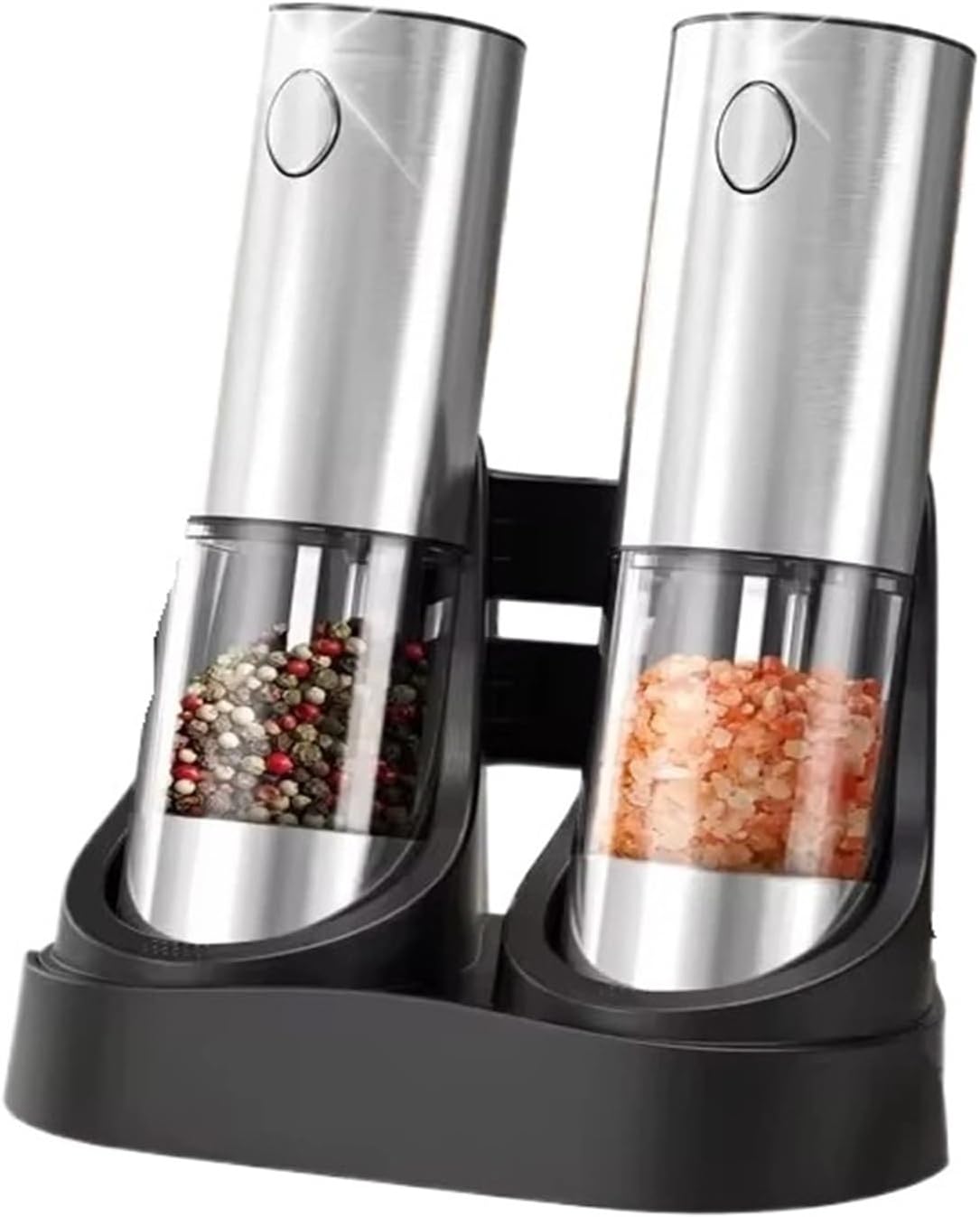 1/2Pcs Electric Salt and Pepper Grinders Set Capacity 190ML Rechargeable Base Adjustable Coarseness Spice Kitchen Tools(KYMQ-32C-H52)